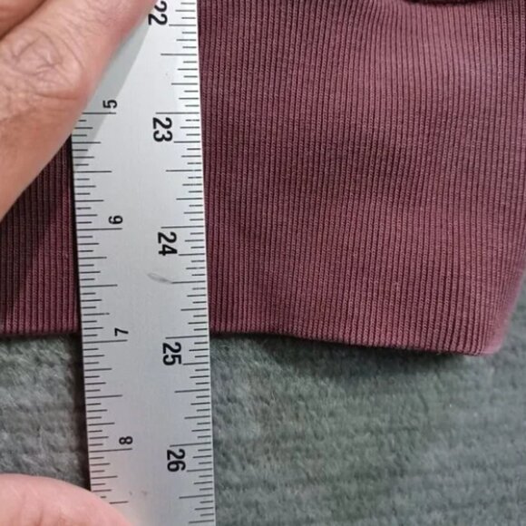 Helmut Lang Hoodie Womens Large Burgundy Heavyweight Embroidered Logo Casual - Picture 8 of 10